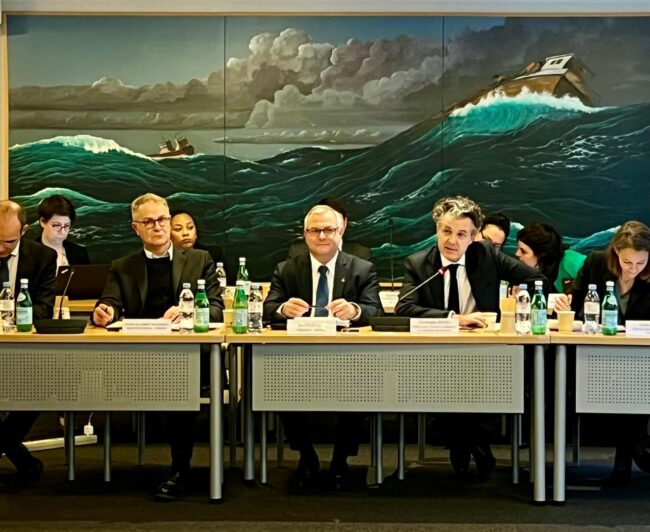 Visite de Christophe Béchu au CNPMEM le 31 janvier 2024